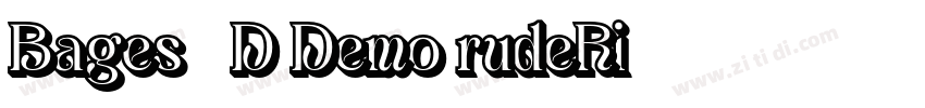 Bages 3D Demo rudeRi字体转换